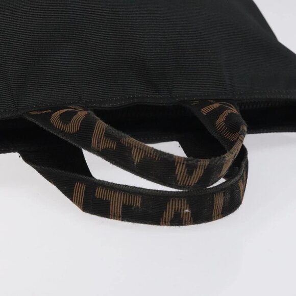 FENDI Hand Bag Nylon Black Gold Auth ep9113 - Picture 8 of 16